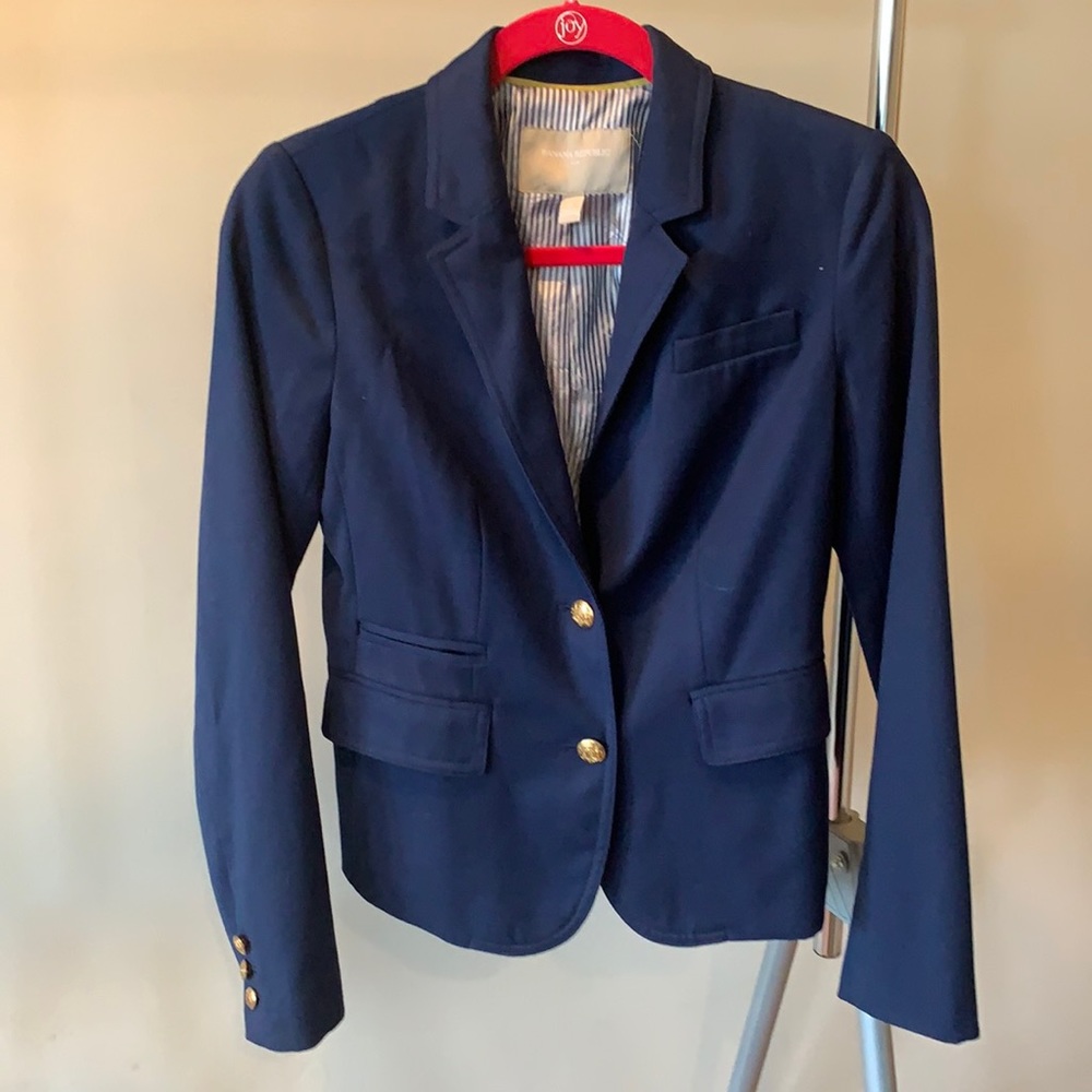 Banana republic Navy Blazer with gold buttons